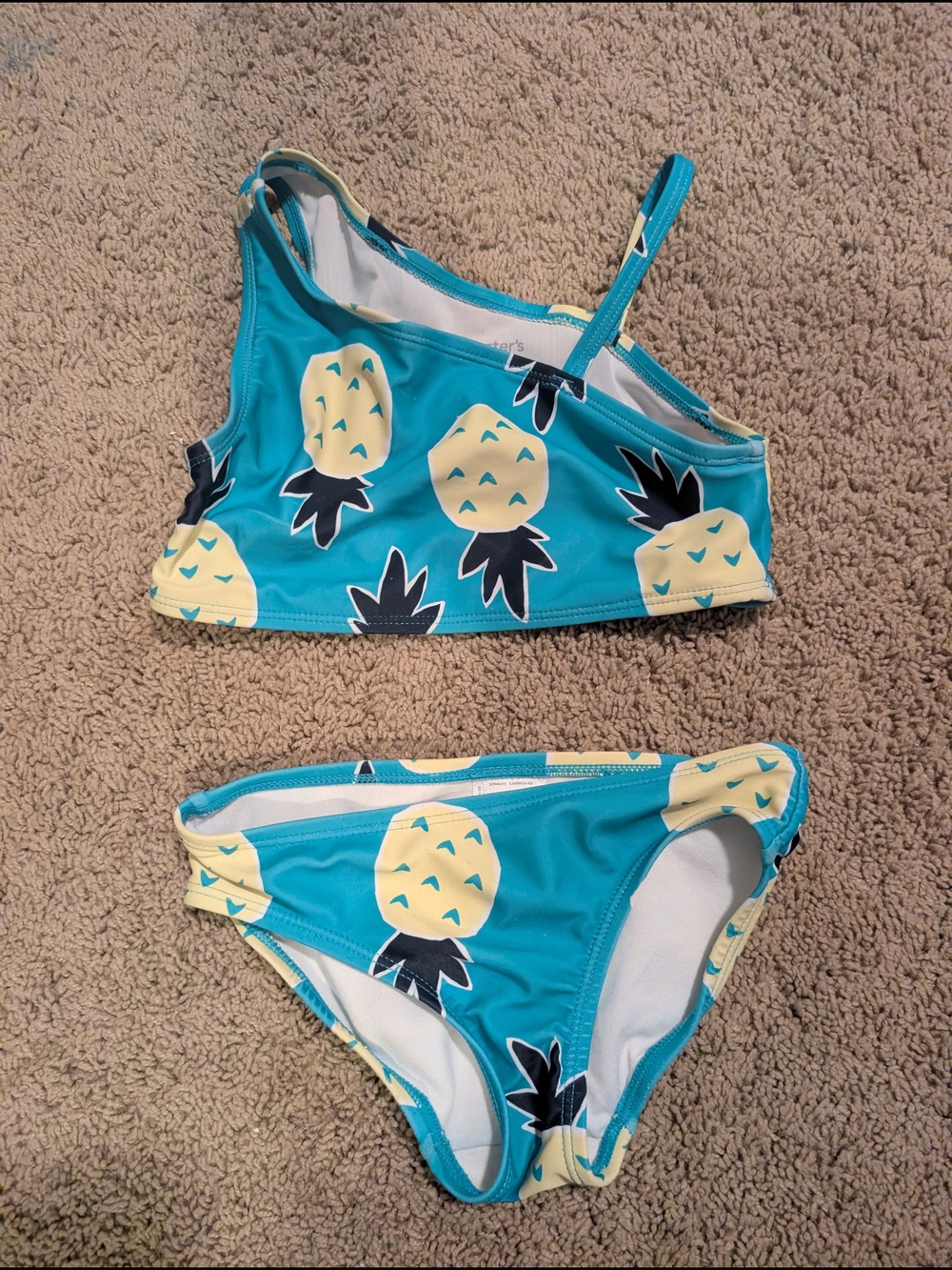 Carter's Turquoise and Yellow Pineapple Bikini Set